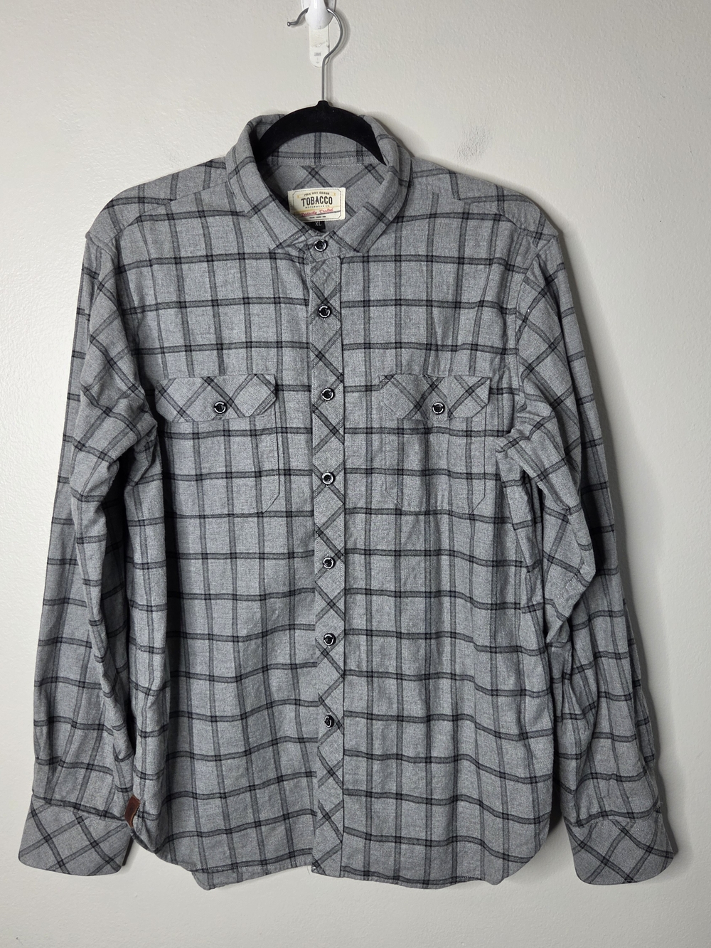Tobacco Motorwear Co. Flannel Plaid 2-Pocket Shirt
